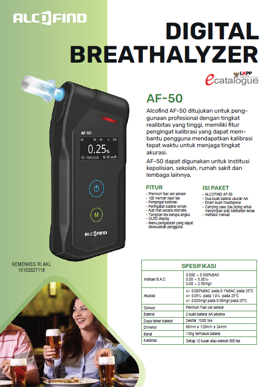 Specification, Fitur, Benefit And How To Use AlcoFind AF-50